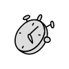 Filled Stopwatch Element from Variable Scribbles Set