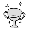 Filled Trophy Element from Variable Scribbles Set