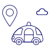 Smart Car Location Illustration from UX Line Set