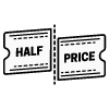 Half Price Ticket element - Free transparent PNG, SVG. No sign up needed.