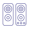 Audio Speakers 1 Illustration from UX Line Set