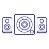 Audio Speakers 2 Illustration from UX Line Set