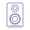 Audio Speakers 3 Illustration from UX Line Set
