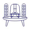 Audio Speakers Subwoofer Illustration from UX Line Set