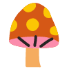 Mushroom Element from Fun Stickers Set | Free Download as SVG Vector and Transparent PNG | Streamline elements