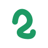 Number 2 2 Element from Fun Stickers Set