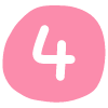 Number 4 1 Element from Fun Stickers Set