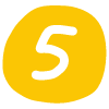 Number 5 1 Element from Fun Stickers Set