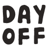 Day Off Word Element from Fun Stickers Set | Free Download as SVG Vector and Transparent PNG | Streamline elements