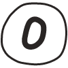 Number 0 1 Element from Fun Stickers Set