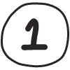 Number 1 1 Element from Fun Stickers Set