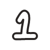Number 1 2 Element from Fun Stickers Set