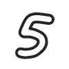 Number 5 2 Element from Fun Stickers Set
