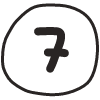 Number 7 1 Element from Fun Stickers Set