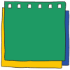 Note Pad Sheet Hole Color Border 2 Element from Sticky Notes - Free Set
