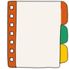 Note Pad Sheet Hole Color Border 6 element - Free transparent PNG, SVG. No sign up needed.