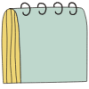 Note Pad Sheet Hoop Color Border 1 Element from Sticky Notes - Free Set