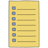 Note Pad Sheet List Color Border 2 element - Free transparent PNG, SVG. No sign up needed.