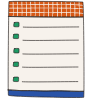 Note Pad Sheet List Color Border 3 Element from Sticky Notes - Free Set