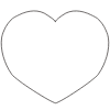 Note Pad Sheet Freeform Heart Black White Element from Sticky Notes - Free Set