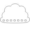 Note Pad Sheet Freeform Hole Cloud Black White Element from Sticky Notes - Free Set