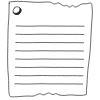 Note Pad Sheet Hole Black White 1 Element from Sticky Notes - Free Set