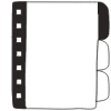 Note Pad Sheet Hole Black White 6 Element from Sticky Notes - Free Set