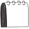 Note Pad Sheet Hoop Black White 1 Element from Sticky Notes - Free Set