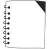 Note Pad Sheet Hoop Black White 4 Element from Sticky Notes - Free Set