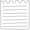 Note Pad Sheet Tear Black White 10 Element from Sticky Notes - Free Set