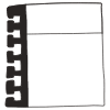 Note Pad Sheet Tear Black White 2 Element from Sticky Notes - Free Set