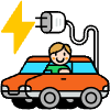 Electric Car With A Plug illustration - Free transparent PNG, SVG. No sign up needed.