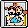 Couple With Baby illustration - Free transparent PNG, SVG. No sign up needed.