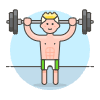Training Bodybuilder 1 Illustration from UX Colors Set