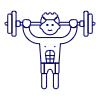 Training Bodybuilder 1 Illustration from UX Line Set