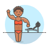 Training Bodybuilder 10 Illustration from UX Colors Set