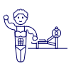 Training Bodybuilder 10 Illustration from UX Line Set