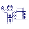 Training Bodybuilder 11 Illustration from UX Line Set