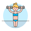 Training Bodybuilder 2 Illustration from UX Colors Set