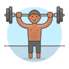 Training Bodybuilder 3 Illustration from UX Colors Set