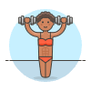 Training Bodybuilder 4 Illustration from UX Colors Set
