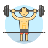 Training Bodybuilder 5 Illustration from UX Colors Set