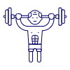 Training Bodybuilder 5 Illustration from UX Line Set