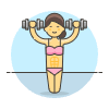 Training Bodybuilder 6 Illustration from UX Colors Set