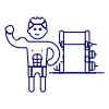 Training Bodybuilder 7 Illustration from UX Line Set