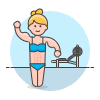 Training Bodybuilder 8 Illustration from UX Colors Set