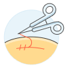 Surgery Suture 3 Illustration from UX Colors Set | Free Download as SVG Vector and Transparent PNG | Streamline illustrations