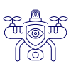 Security Drone 1 Illustration from UX Line Set