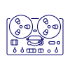 Music Player Reel Illustration from UX Line Set