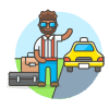 Hail A Taxi 3 Illustration from UX Colors Set